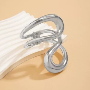 Bracelet Curved Organic Adjustable Cuff Open Bracelets Bangle