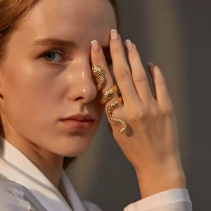 Serpentine Glam Wrap Ring