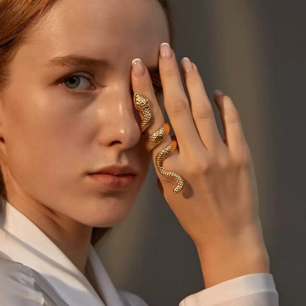 Serpentine Glam Wrap Ring