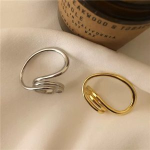 Sculpted Open Loop Statement Ring