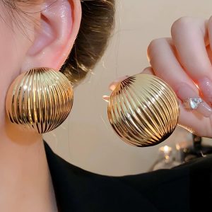 Retro Glam Dome Earrings