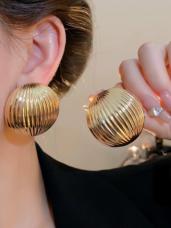 Retro Glam Dome Earrings