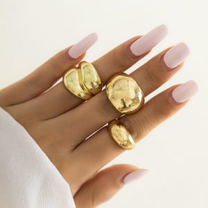 Chunky Adjustable Ring Set – 3pcs