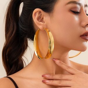 Bold hoop earrings