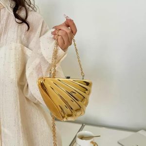Golden Shell Clutch